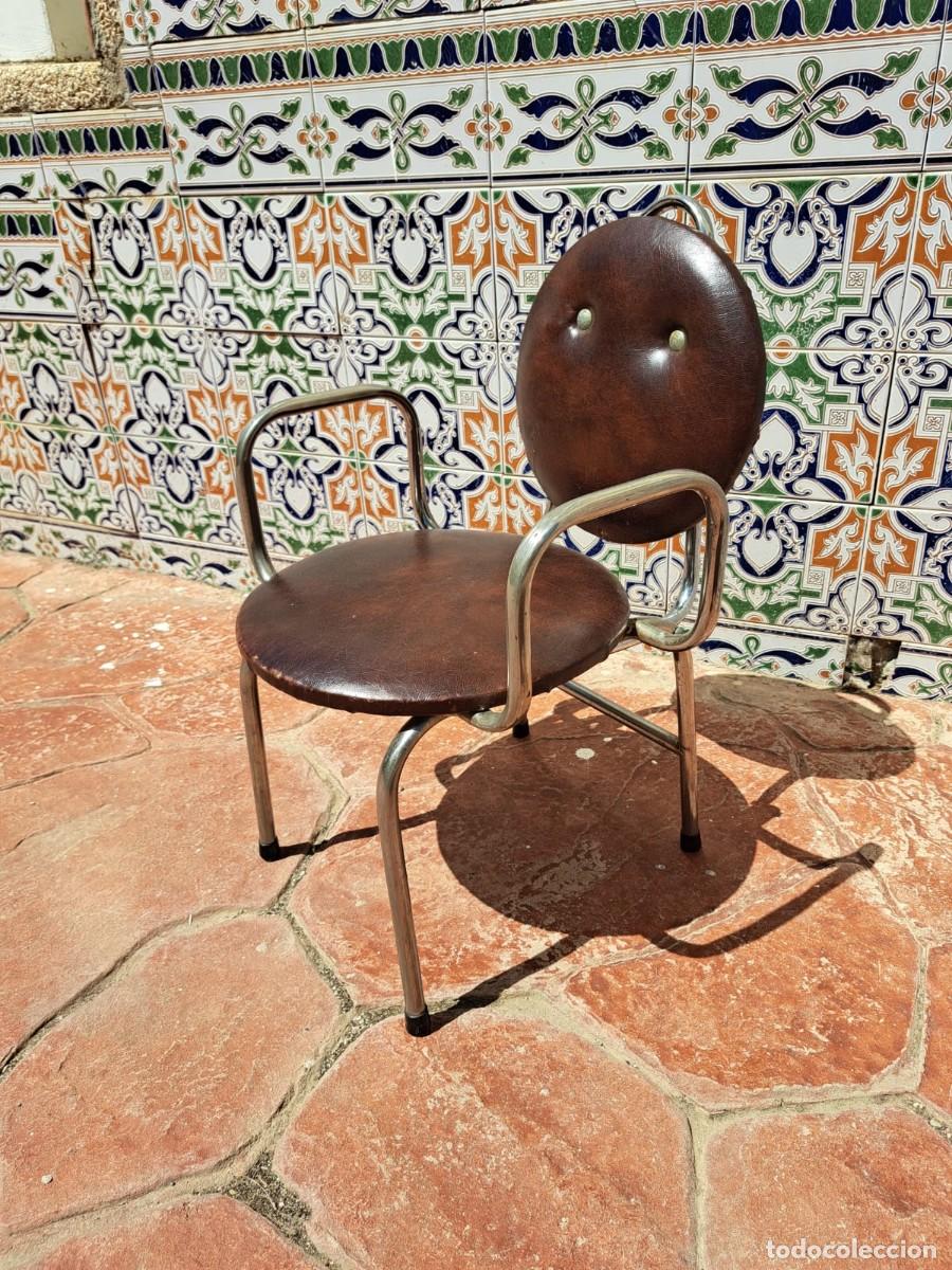Vintage: Silla infantil cuero retro - Foto 3