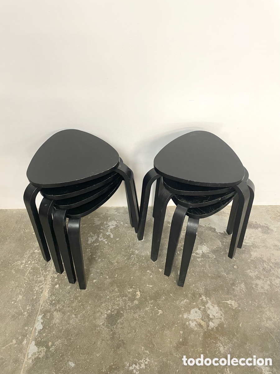 Vintage: Taburete triangular negro ikea - Foto 2