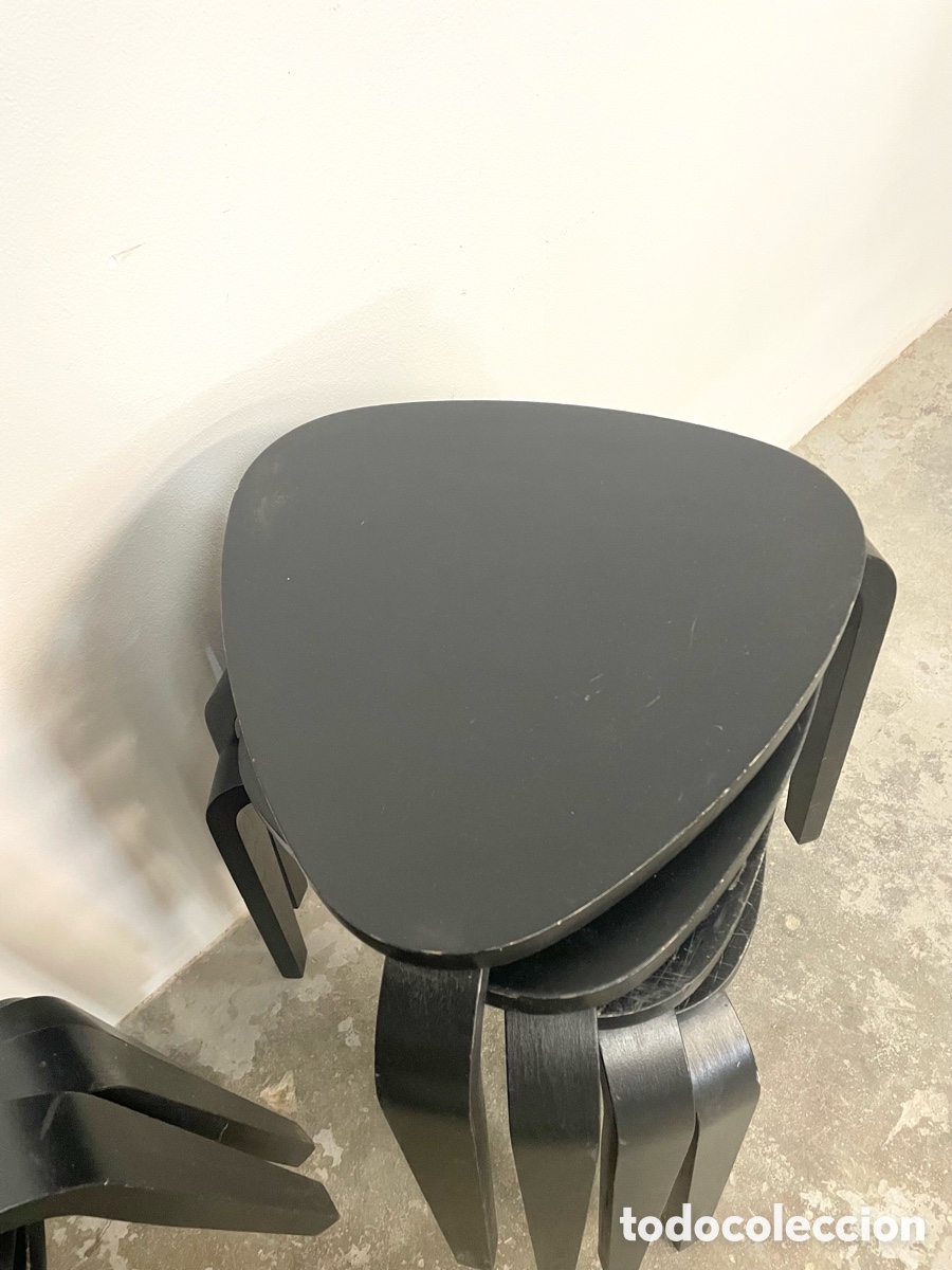 Vintage: Taburete triangular negro ikea - Foto 4