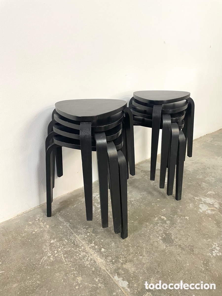 Vintage: Taburete triangular negro ikea - Foto 5