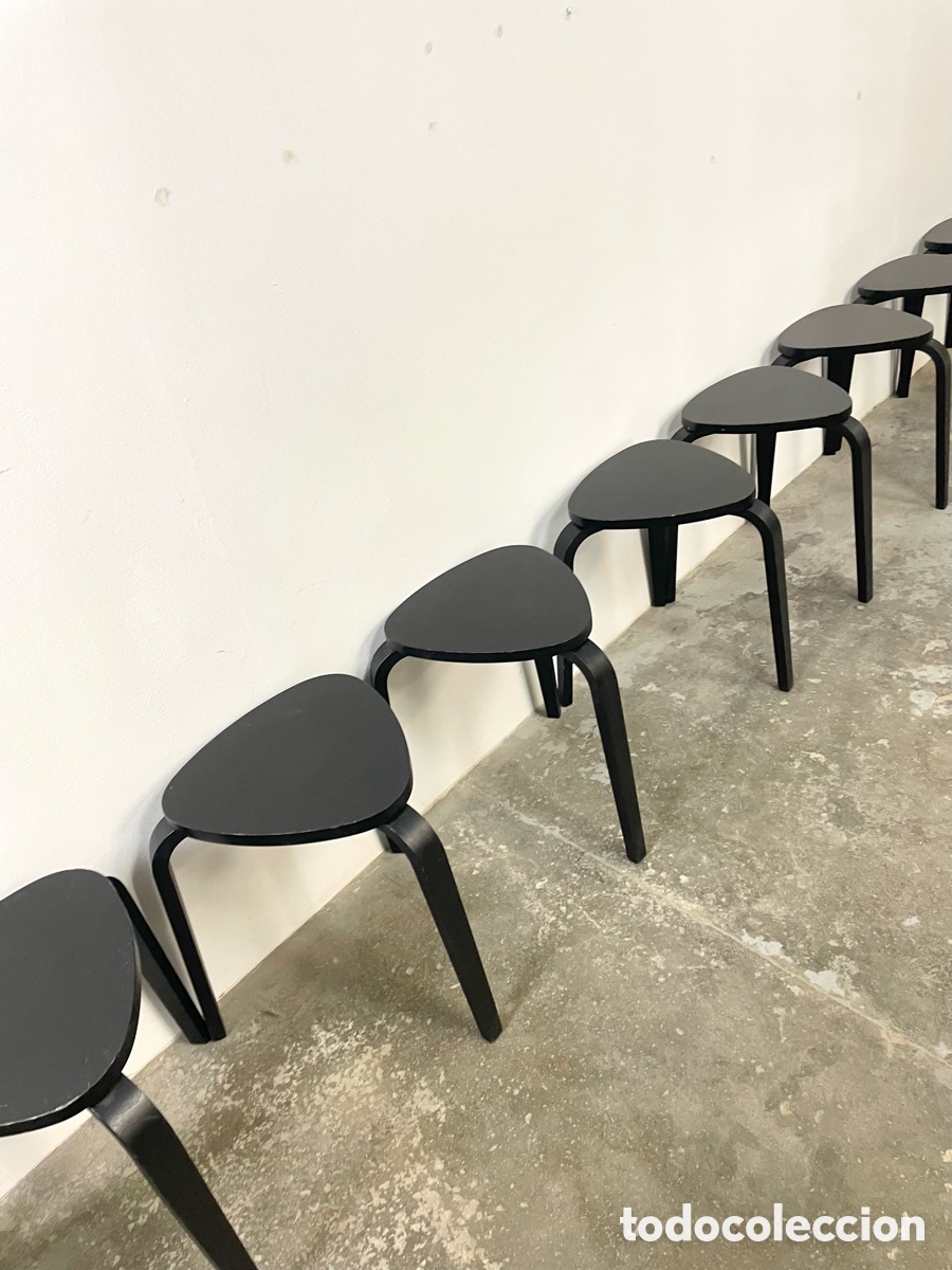 Vintage: Taburete triangular negro ikea - Foto 7