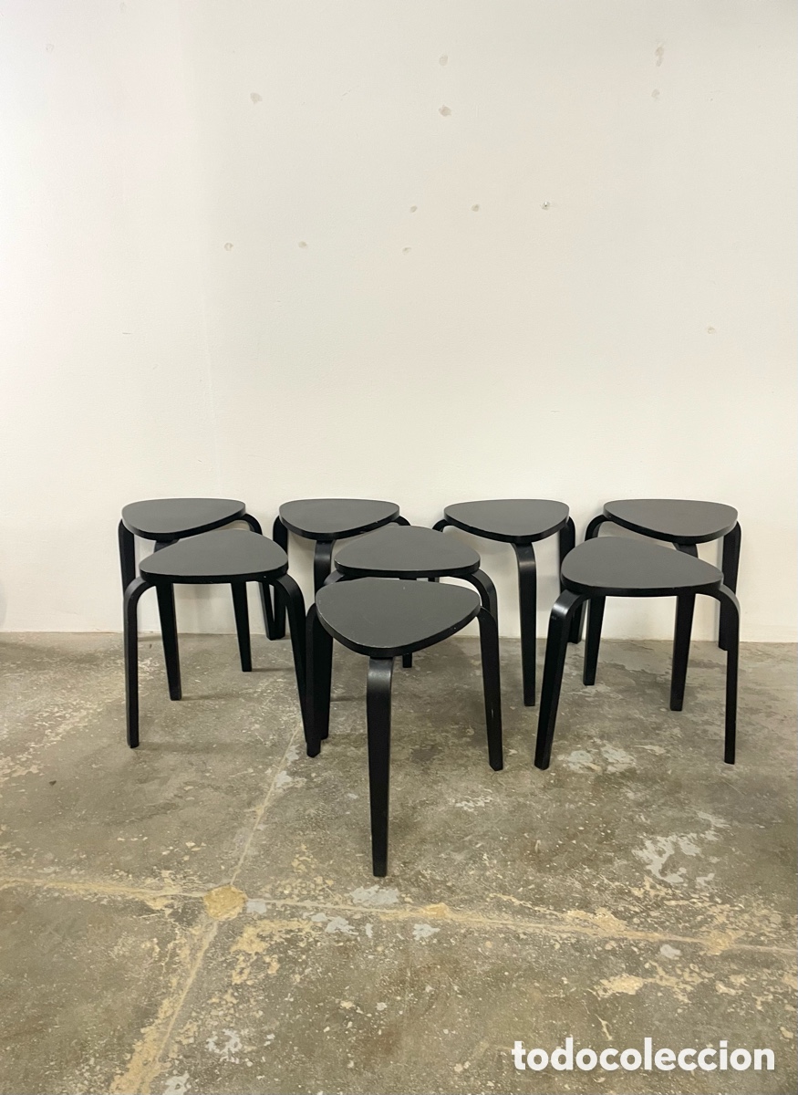 Vintage: Taburete triangular negro ikea - Foto 9