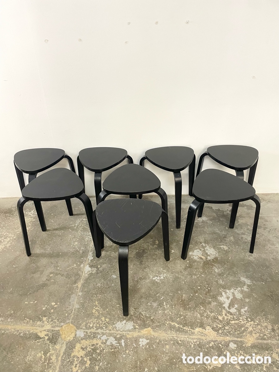 Vintage: Taburete triangular negro ikea - Foto 10