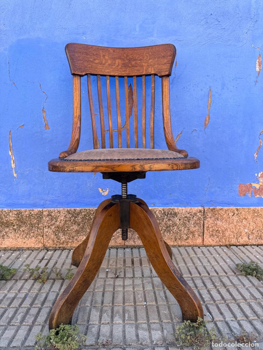 Vintage: Silla de despacho giratoria - Roble - Foto 4