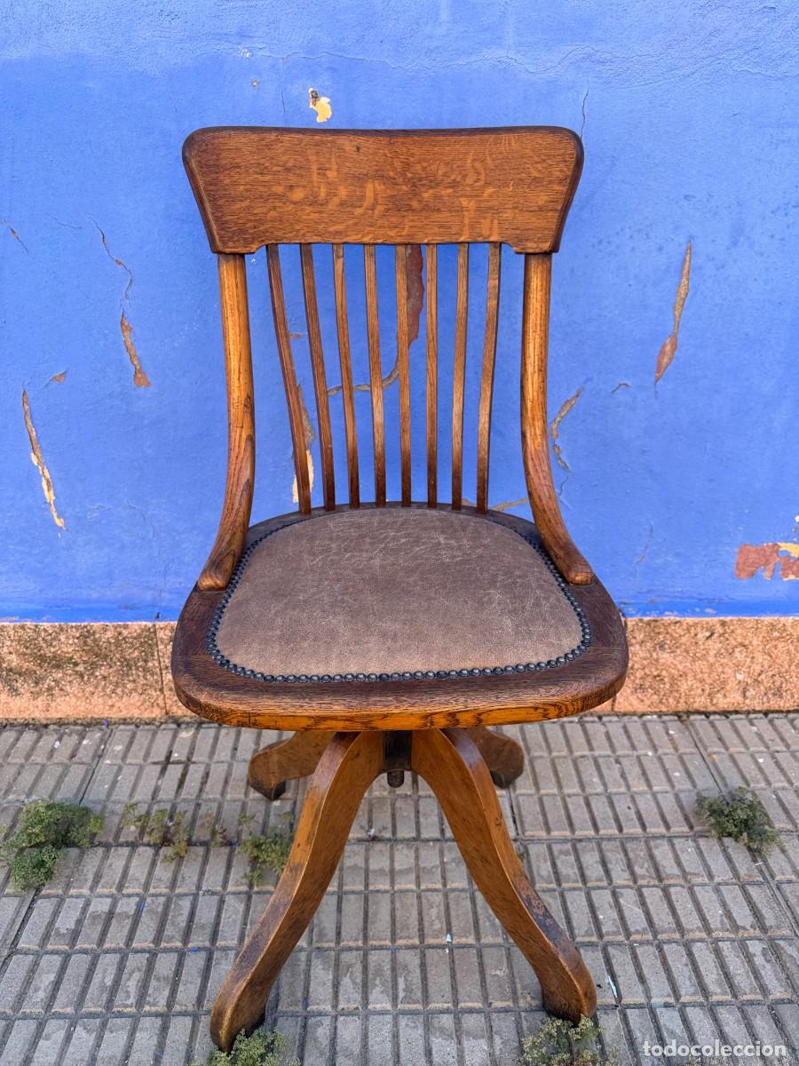 Vintage: Silla de despacho giratoria - Roble - Foto 5