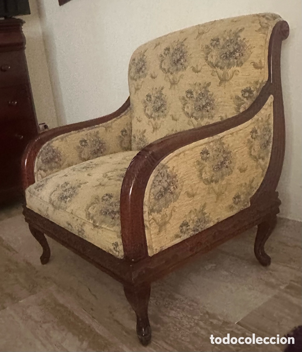 Vintage: Conjunto cl&aacute;sico de sal&oacute;n en madera maciza &ndash; Sof&aacute; - Foto 2