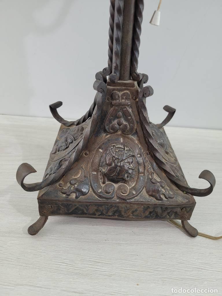 Vintage: L&Aacute;MPARA DE MESA MET&Aacute;LICA - Foto 10