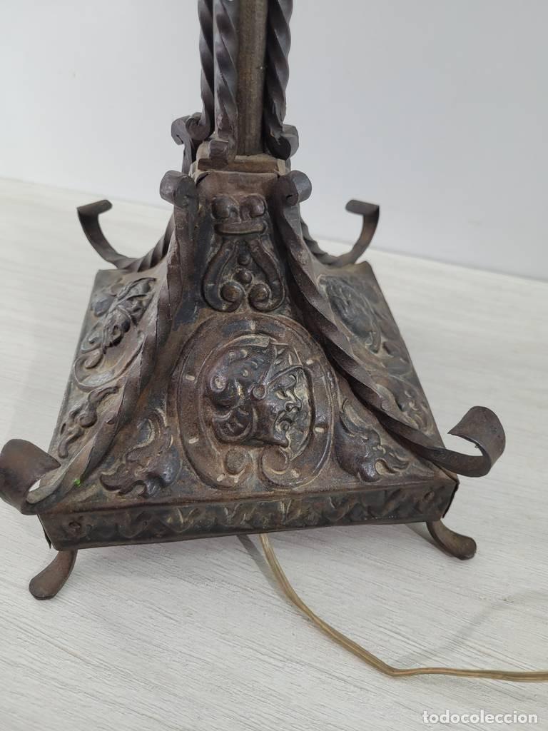 Vintage: L&Aacute;MPARA DE MESA MET&Aacute;LICA - Foto 11