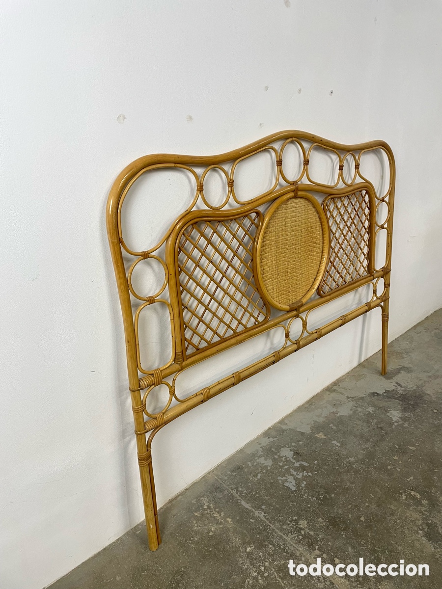 Vintage: Cabecero de mimbre cama 135cm - Foto 2