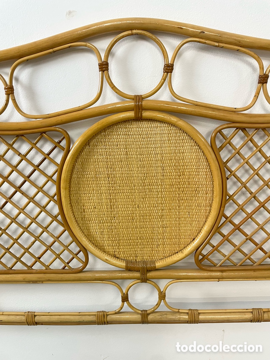 Vintage: Cabecero de mimbre cama 135cm - Foto 3