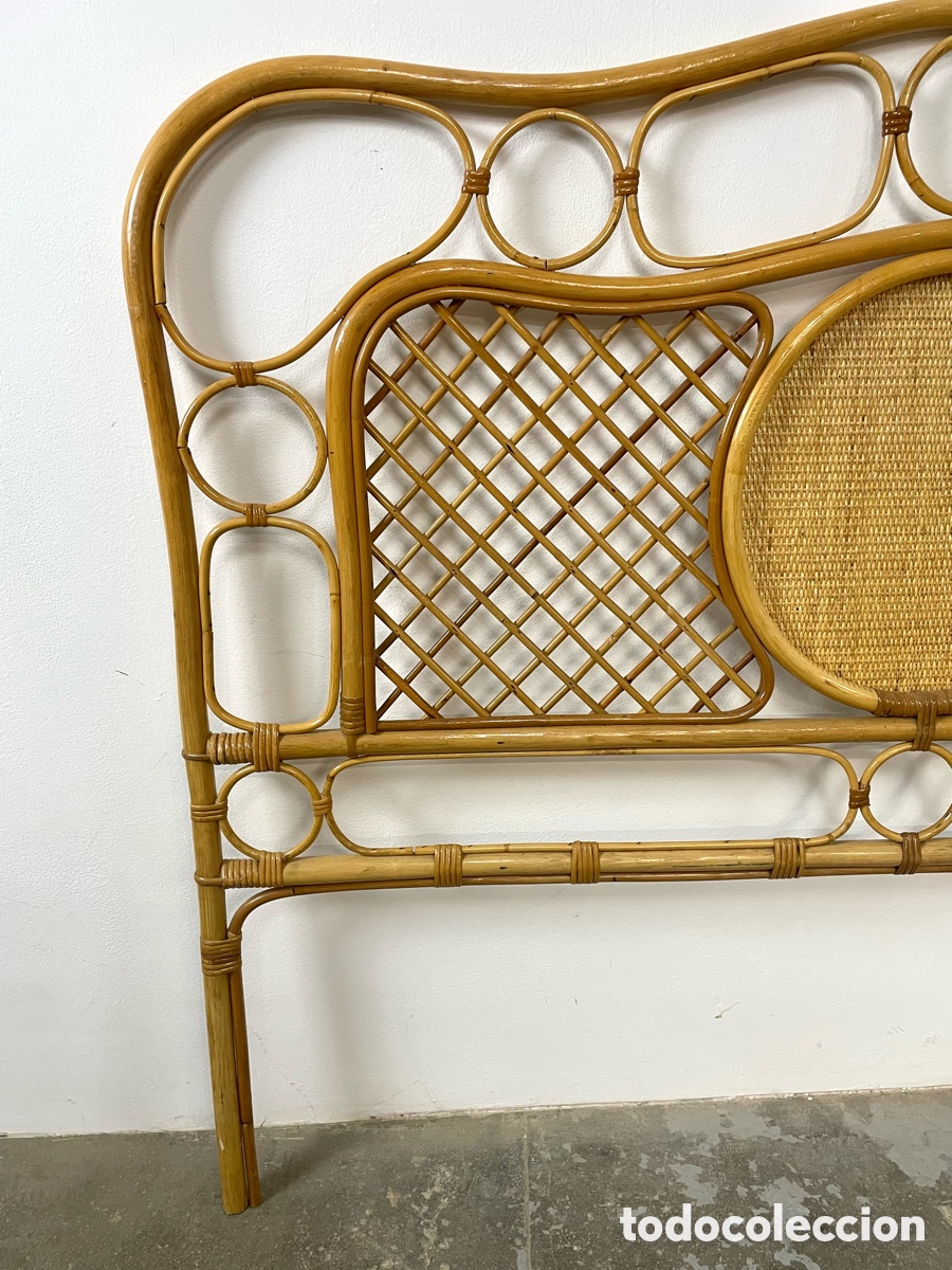 Vintage: Cabecero de mimbre cama 135cm - Foto 4