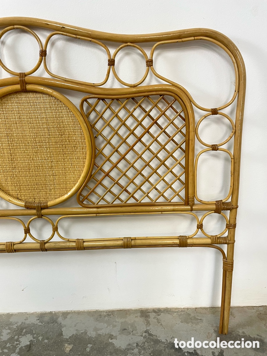 Vintage: Cabecero de mimbre cama 135cm - Foto 5