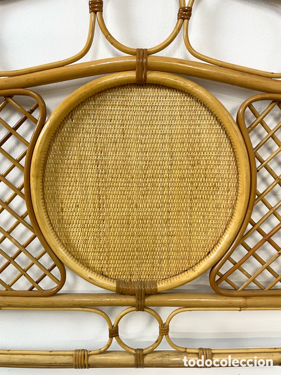 Vintage: Cabecero de mimbre cama 135cm - Foto 7