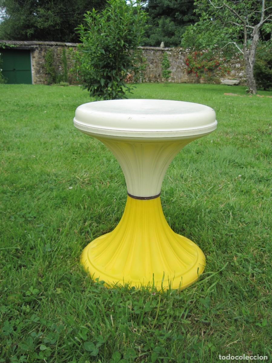 Vintage: TABURETE DE PL&Aacute;STICO - RETRO - VINTAGE - SILLA - A&Ntilde;OS 60-70