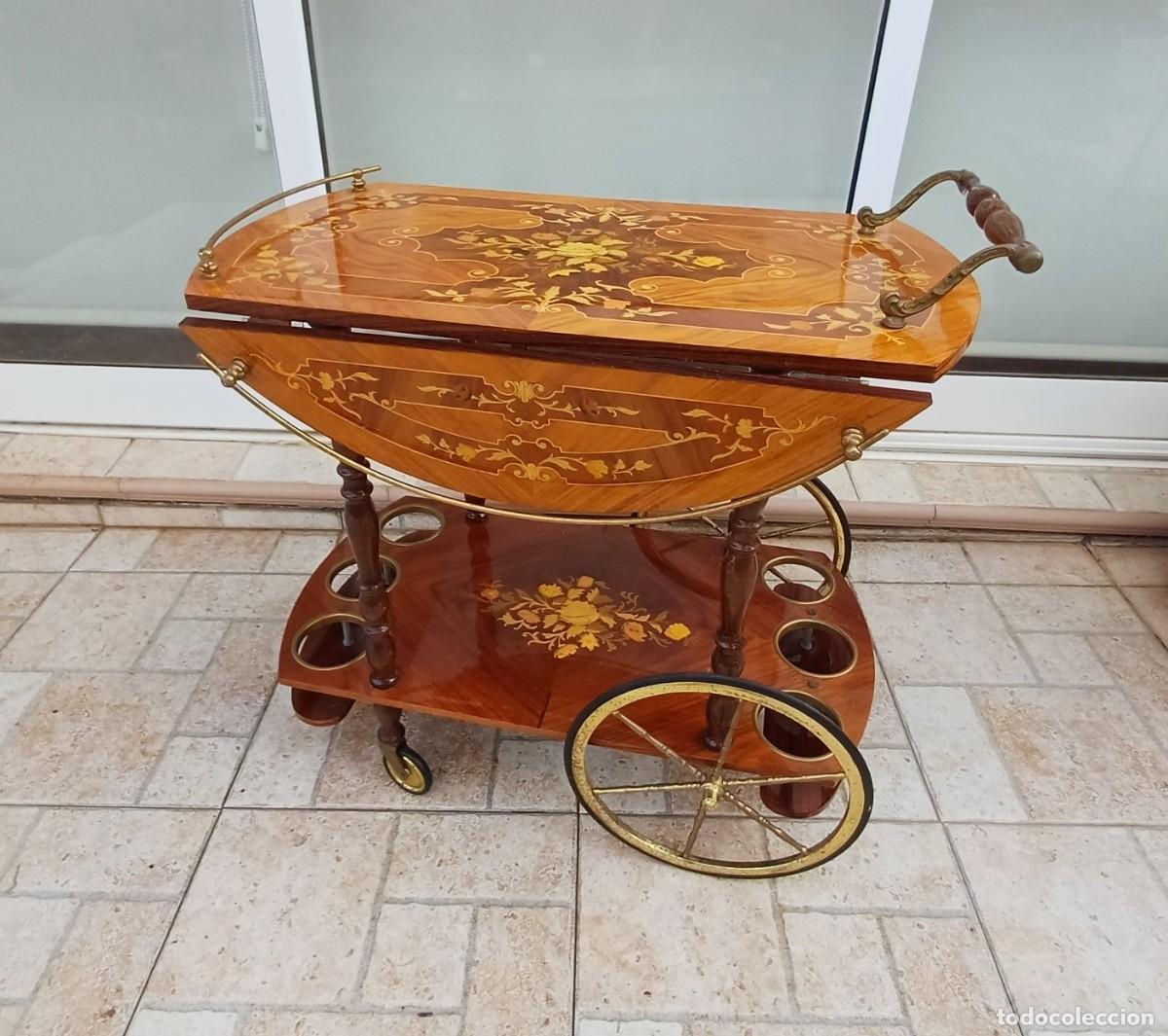Vintage: Carrito de bar italiano, estilo Sorrento