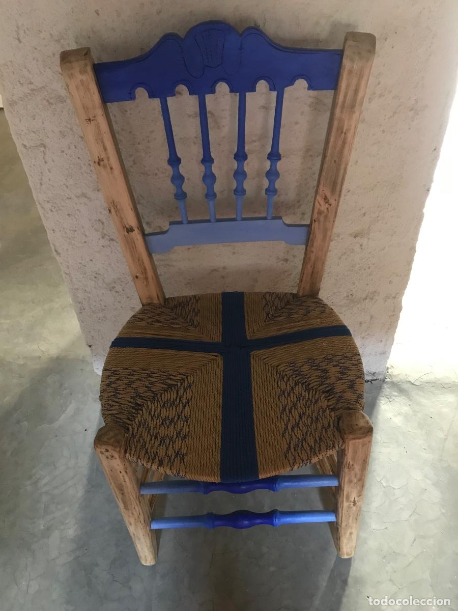 Vintage: Cl&aacute;sica silla de anea upcycled - Foto 1