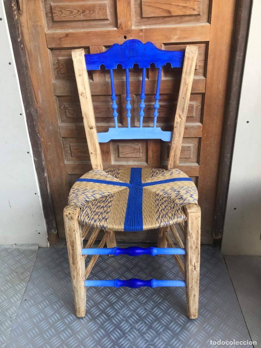 Vintage: Cl&aacute;sica silla de anea upcycled - Foto 2