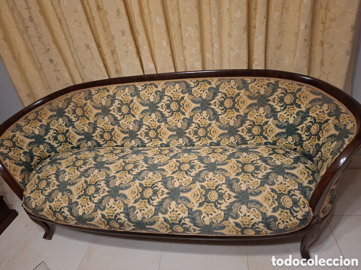 Vintage: Conjunto sofa-divan y 4 sillas