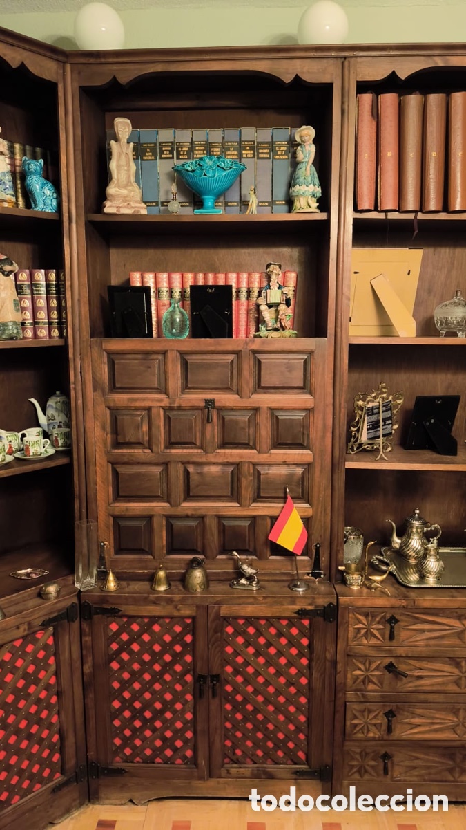 Vintage: Librer&iacute;a Castellana Madera Maciza - Foto 4
