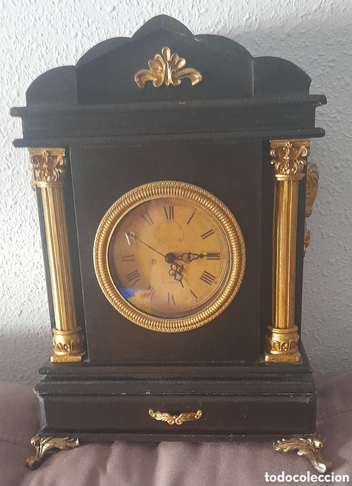 Vintage: Reloj madera con caj&oacute;n joyero - Foto 2