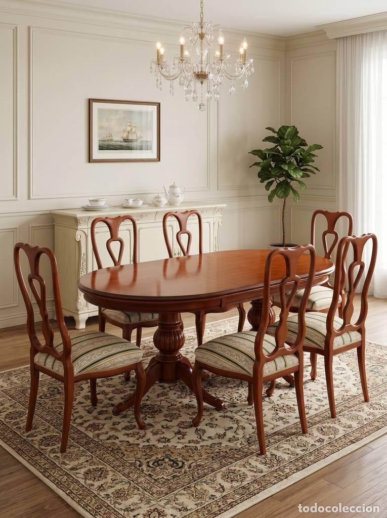 Vintage: MESA DE COMEDOR Y 8 SILLAS - Foto 1