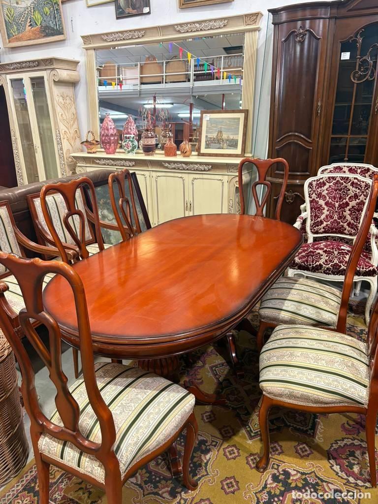 Vintage: MESA DE COMEDOR Y 8 SILLAS - Foto 2