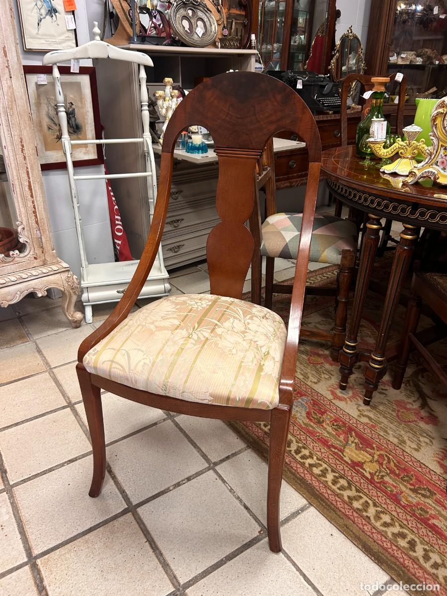Vintage: Silla de madera tapizada - Foto 1