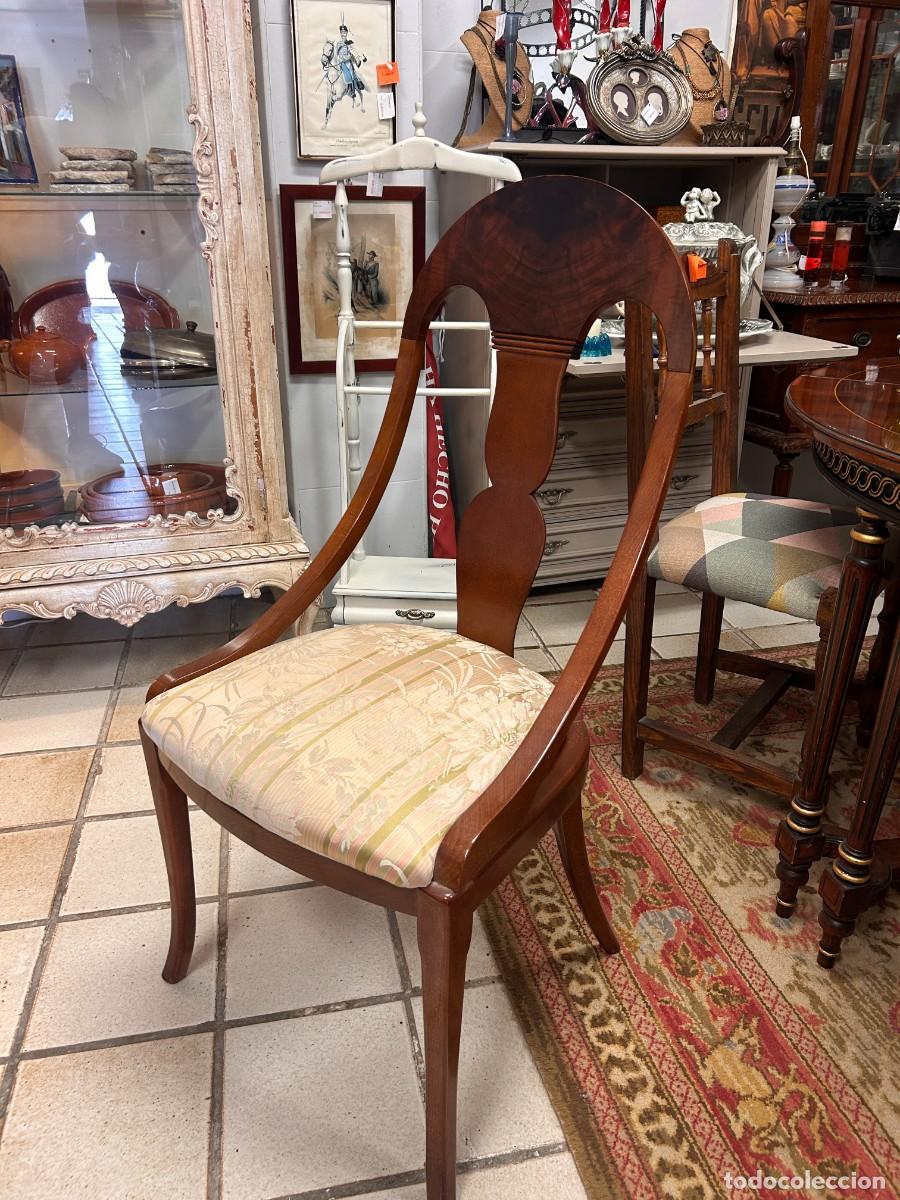 Vintage: Silla de madera tapizada - Foto 2