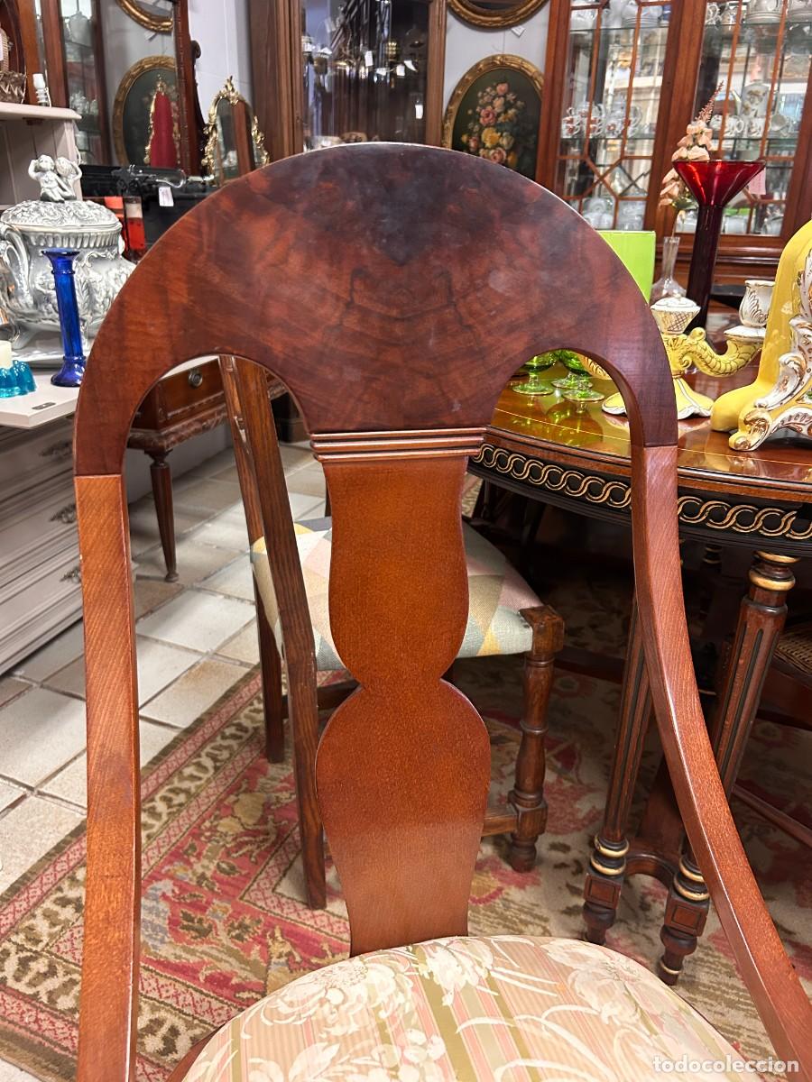 Vintage: Silla de madera tapizada - Foto 3