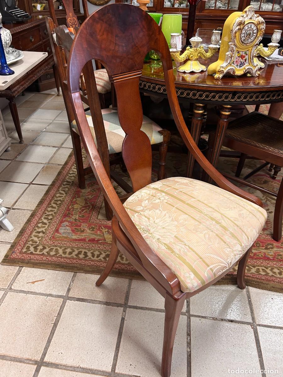 Vintage: Silla de madera tapizada - Foto 4