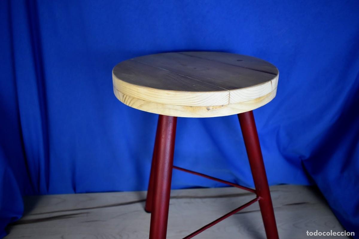 Vintage: Taburete alto industrial restaurado - Foto 4