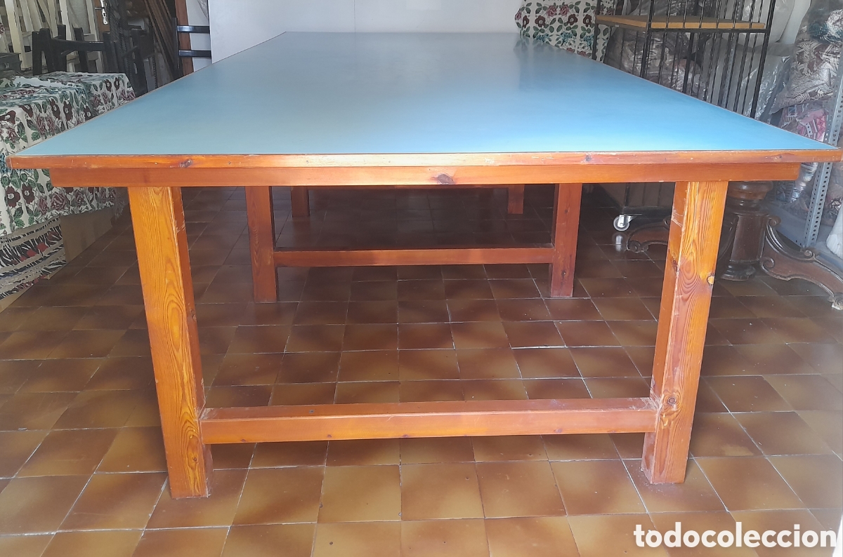 Vintage: Gran Mesa de Patronaje Textil a&ntilde;os 50. Madera Maciza (360-160 cm)