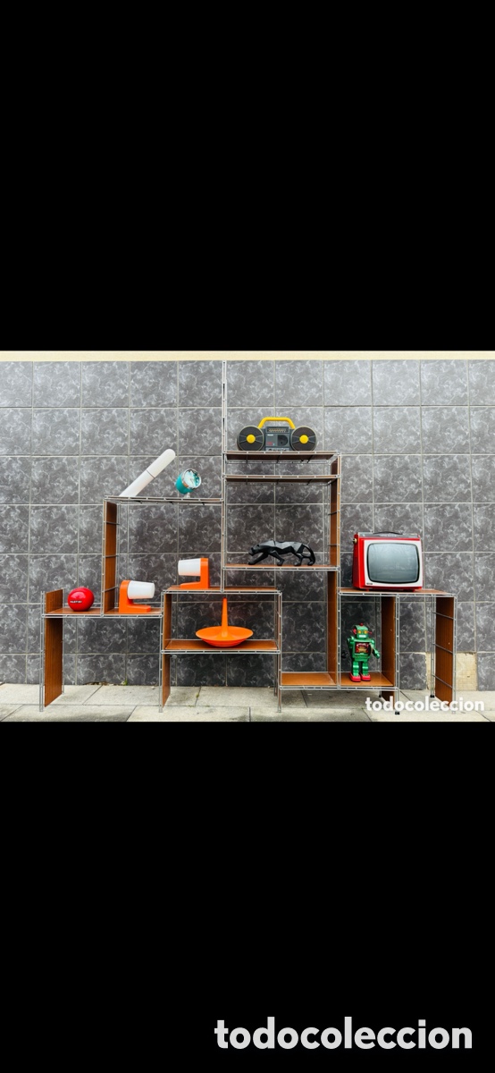 Vintage: Multistrux Multimueble Spain Design 1970s Lote 19 Modulos Negro/ Madera
