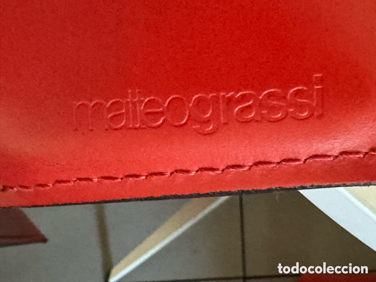 Vintage: Silla cuero rojo Matteograssi