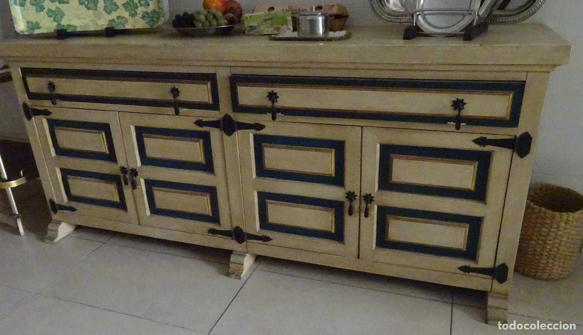 Vintage: APARADOR VINTAGE MADERA, ESTILO GUSTAVIANO, A&Ntilde;OS 70, S&Oacute;LO RECOGIDA PERSONAL EN MADRID