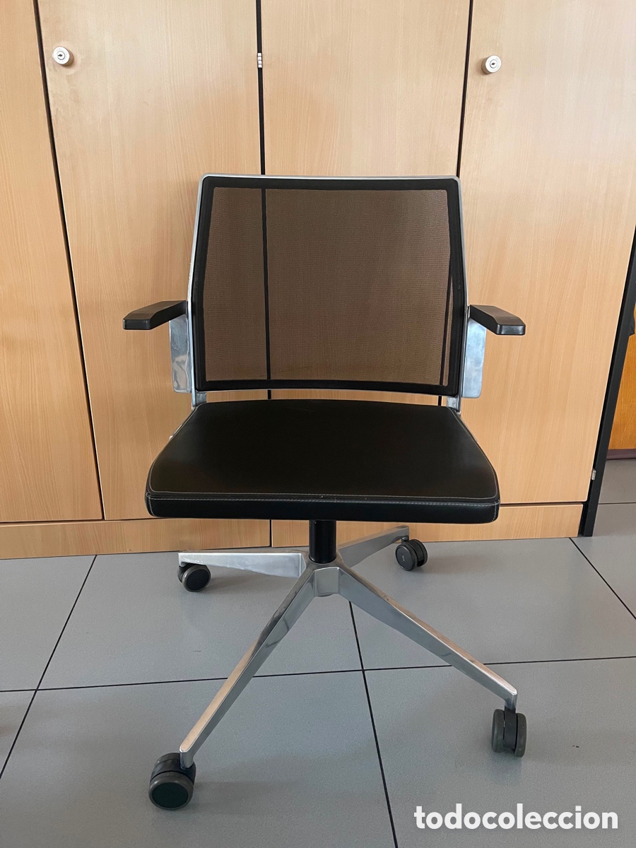 Vintage: Silla rejilla/ piel DIS5810