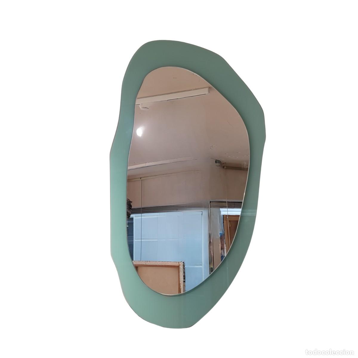 Vintage: Espejo Andrea Lussoli, Glossy jade, Dise&ntilde;o contempor&aacute;neo &ndash; Rep&uacute;blica Checa