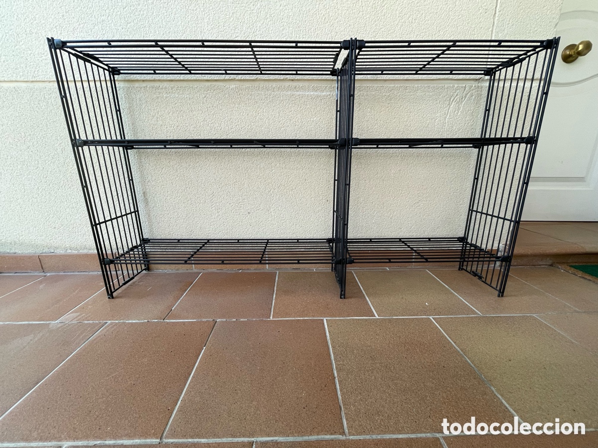 Vintage: Estanter&iacute;a met&aacute;lica modular desmontable. Vintage original.