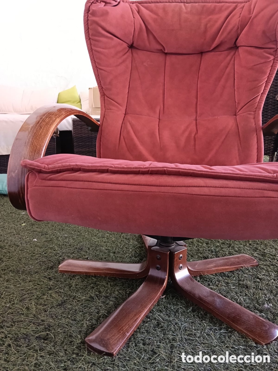 Vintage: Sill&oacute;n giratorio reclinable vintage - Foto 2