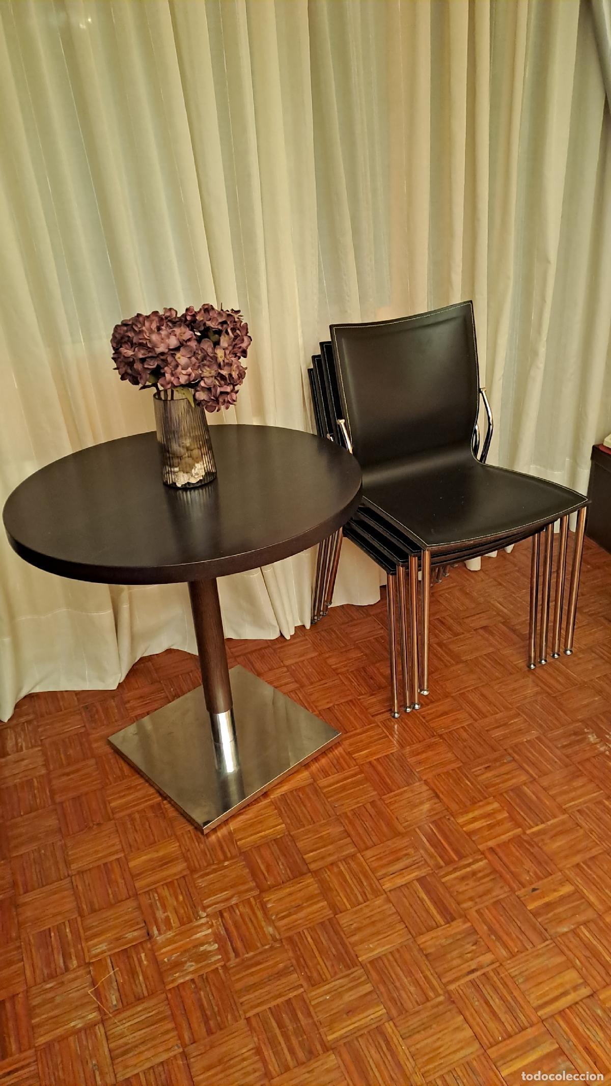 Vintage: Mesa redonda de 80 cms con 4 sillas - Foto 2