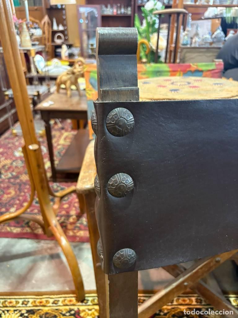 Vintage: SILLA CASTELLANA CON CUERO - Foto 6