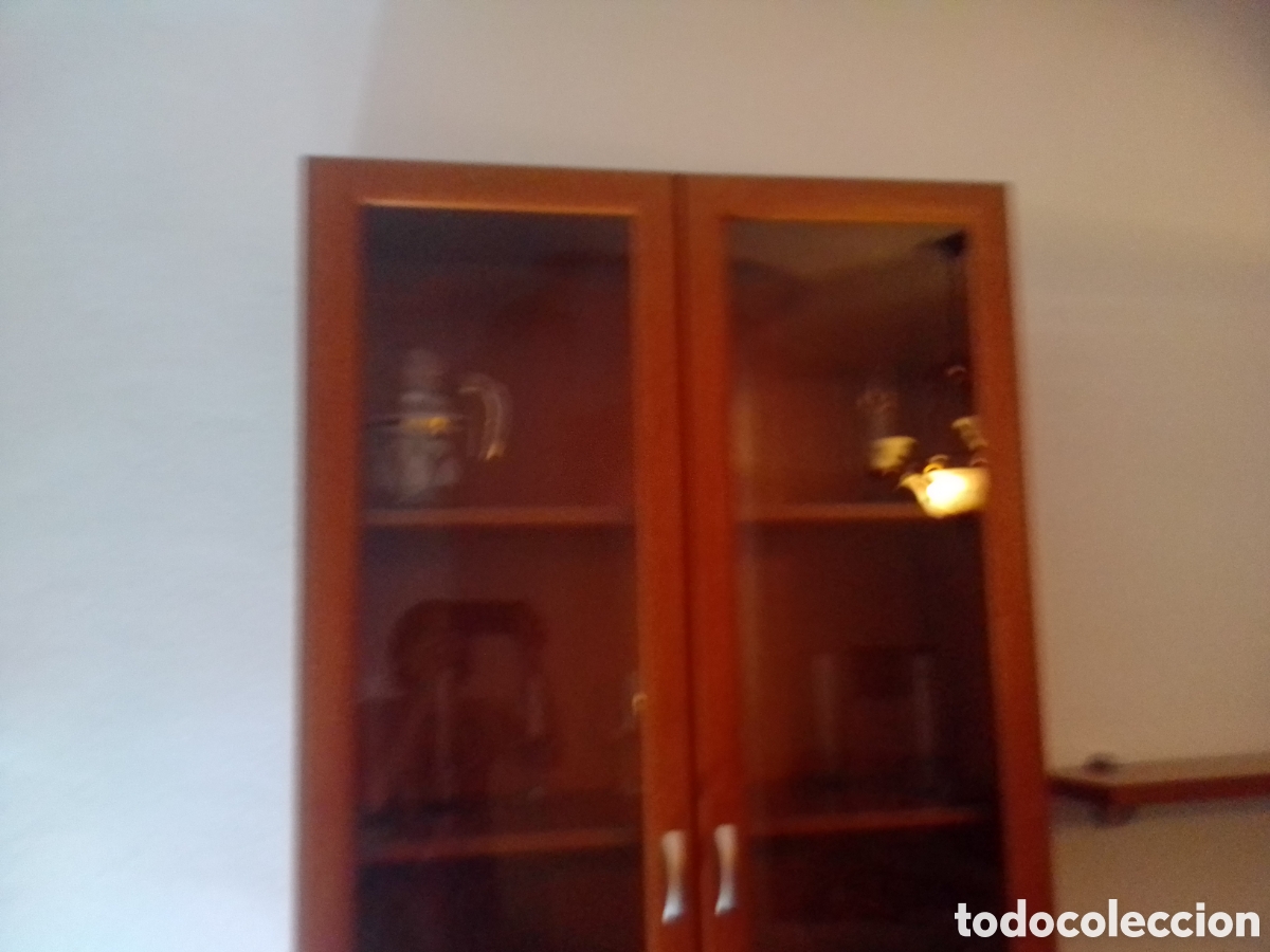 Vintage: Estanter&iacute;a de madera y cristal - Foto 4