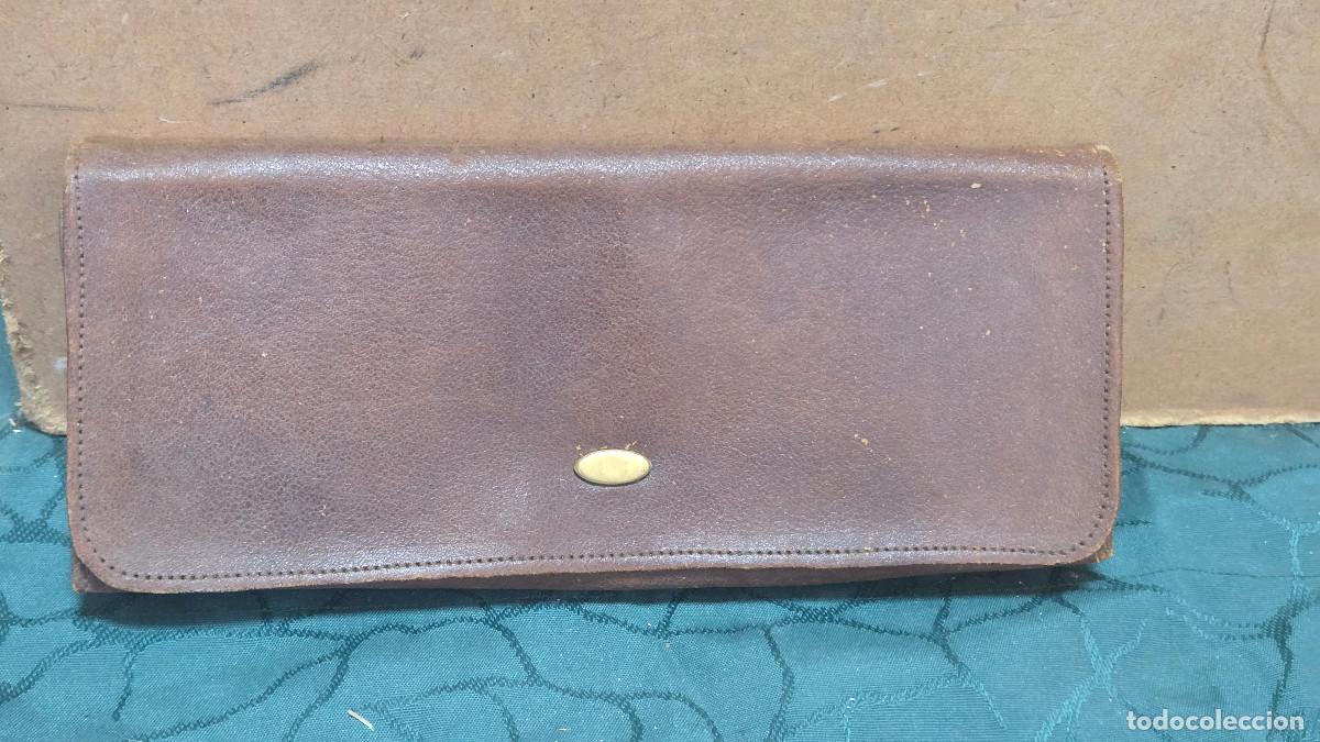 Vintage: billetera antigua de cuero - Foto 1
