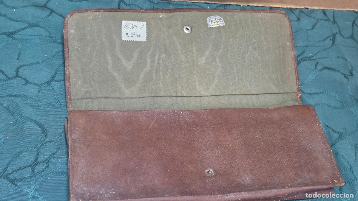 Vintage: billetera antigua de cuero - Foto 2