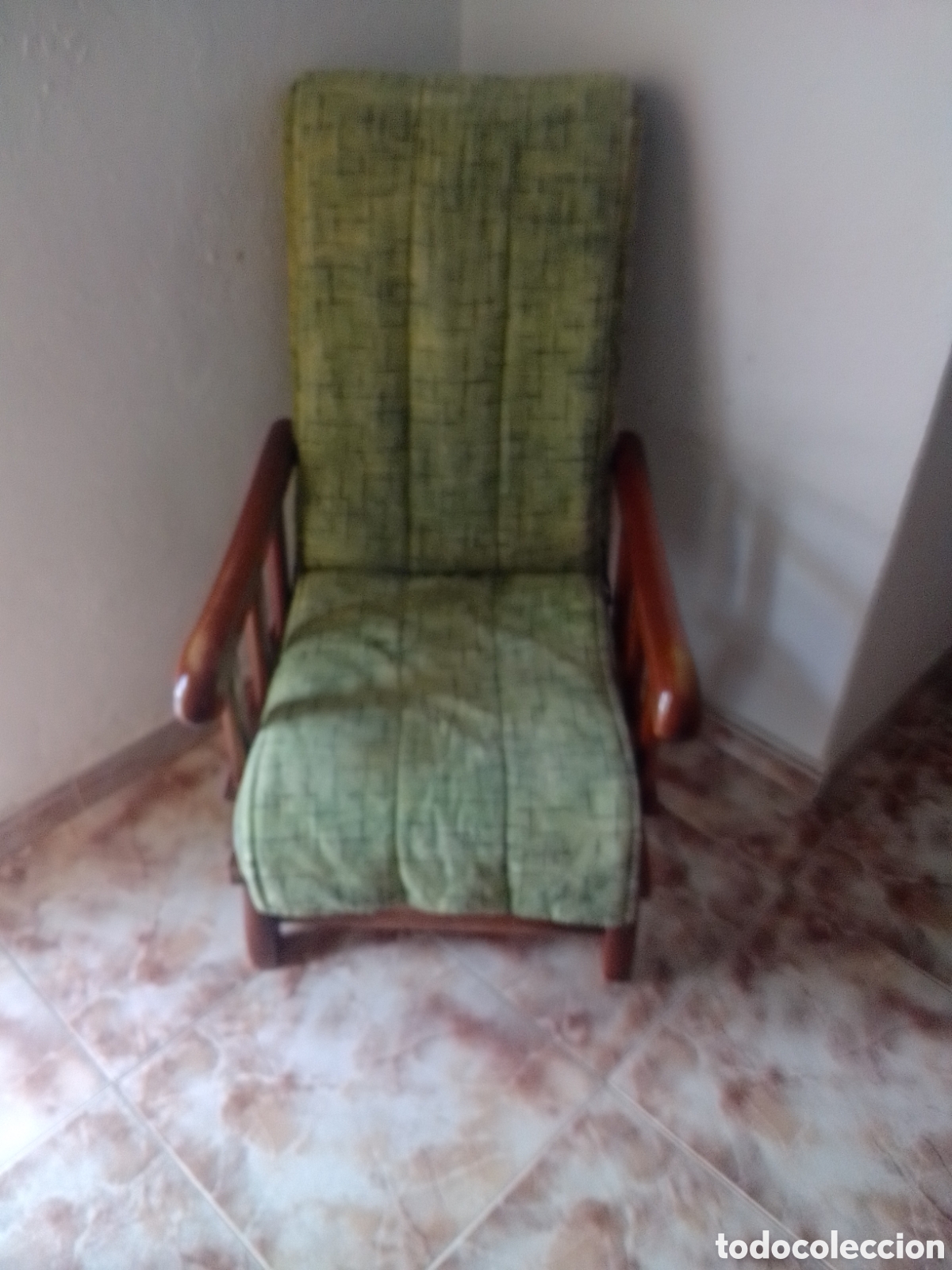 Vintage: Silla mecedora antigua de madera - Foto 2