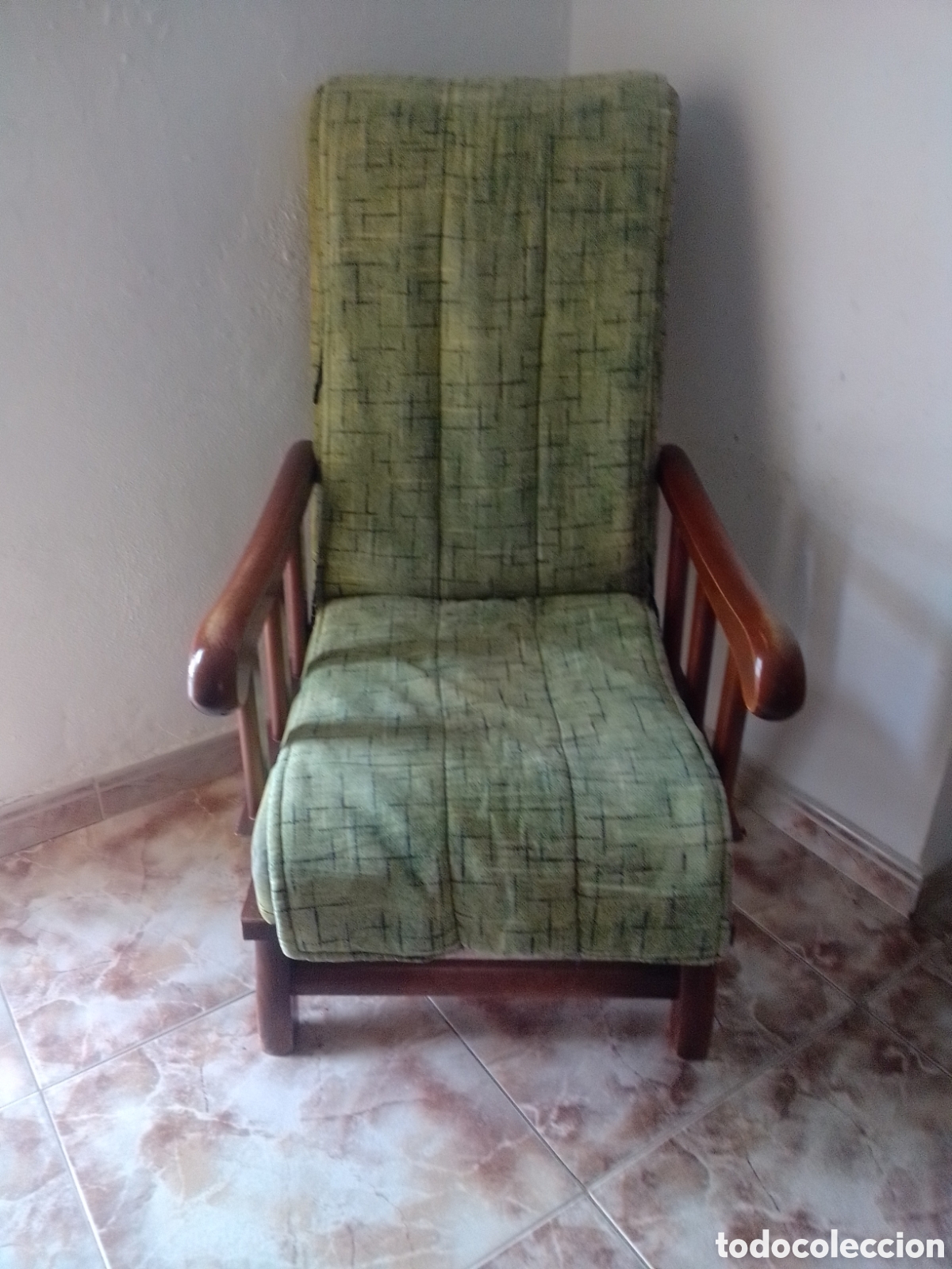 Vintage: Silla mecedora antigua de madera - Foto 3