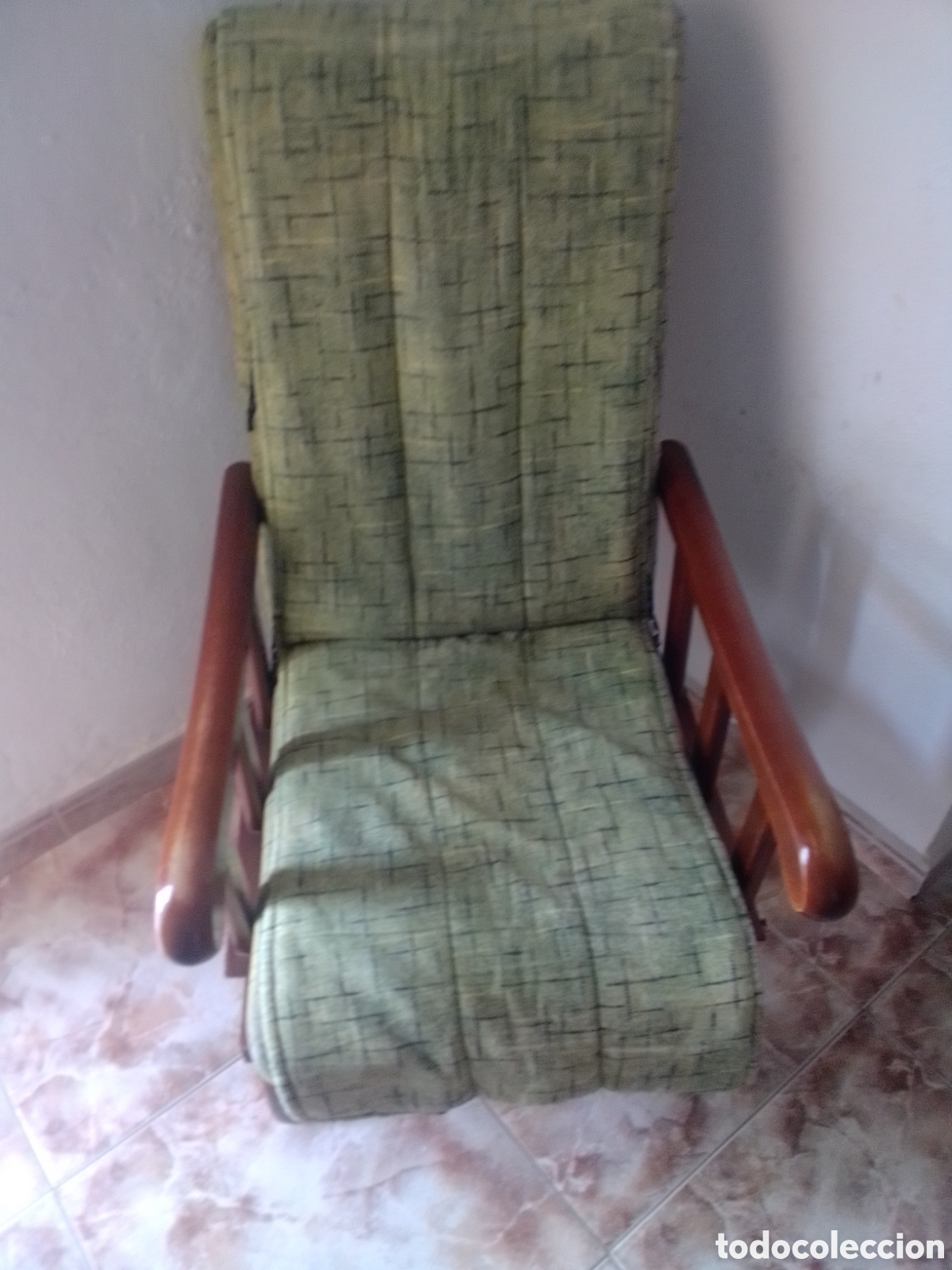 Vintage: Silla mecedora antigua de madera - Foto 4