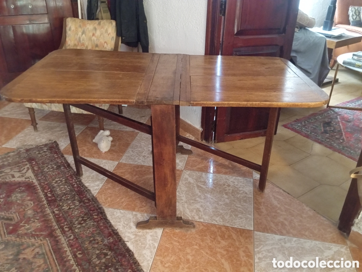 Vintage: Mesa tipo pembrocke en madera de acacia encerada