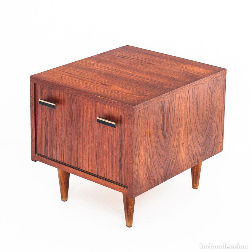 Vintage: Mesita de noche vintage de estilo escandinavo en teca - Francia, a&ntilde;os 60