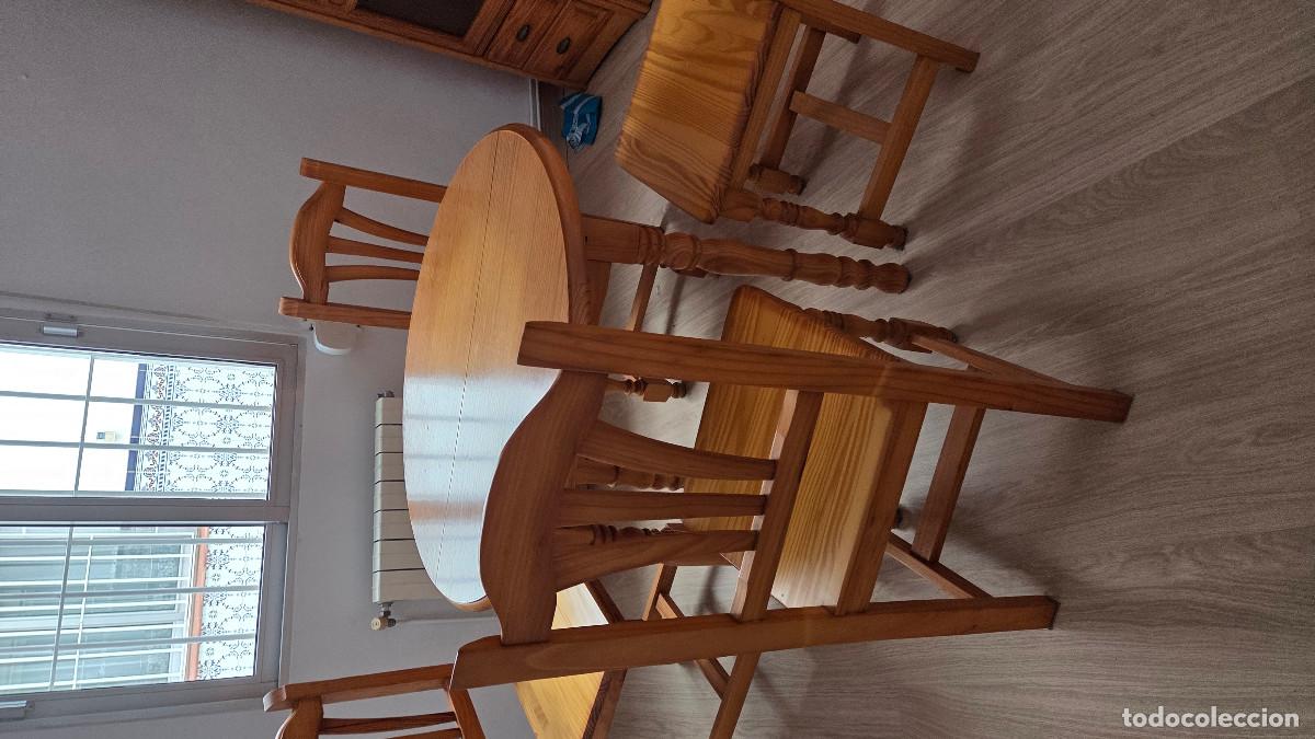 Vintage: mesa y 4 sillas de madera - Foto 2